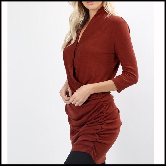 Wrap Sweater Dress - Picture 3 of 5